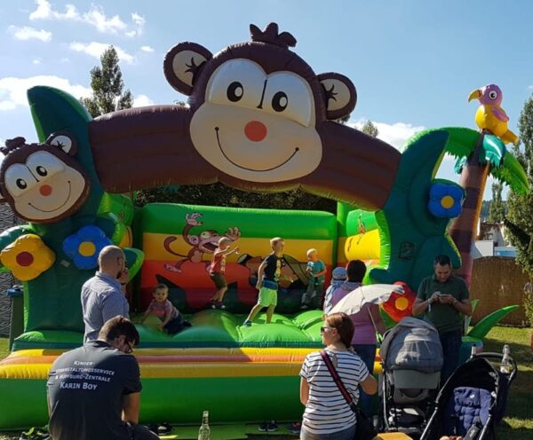 Hüpfburg Affe